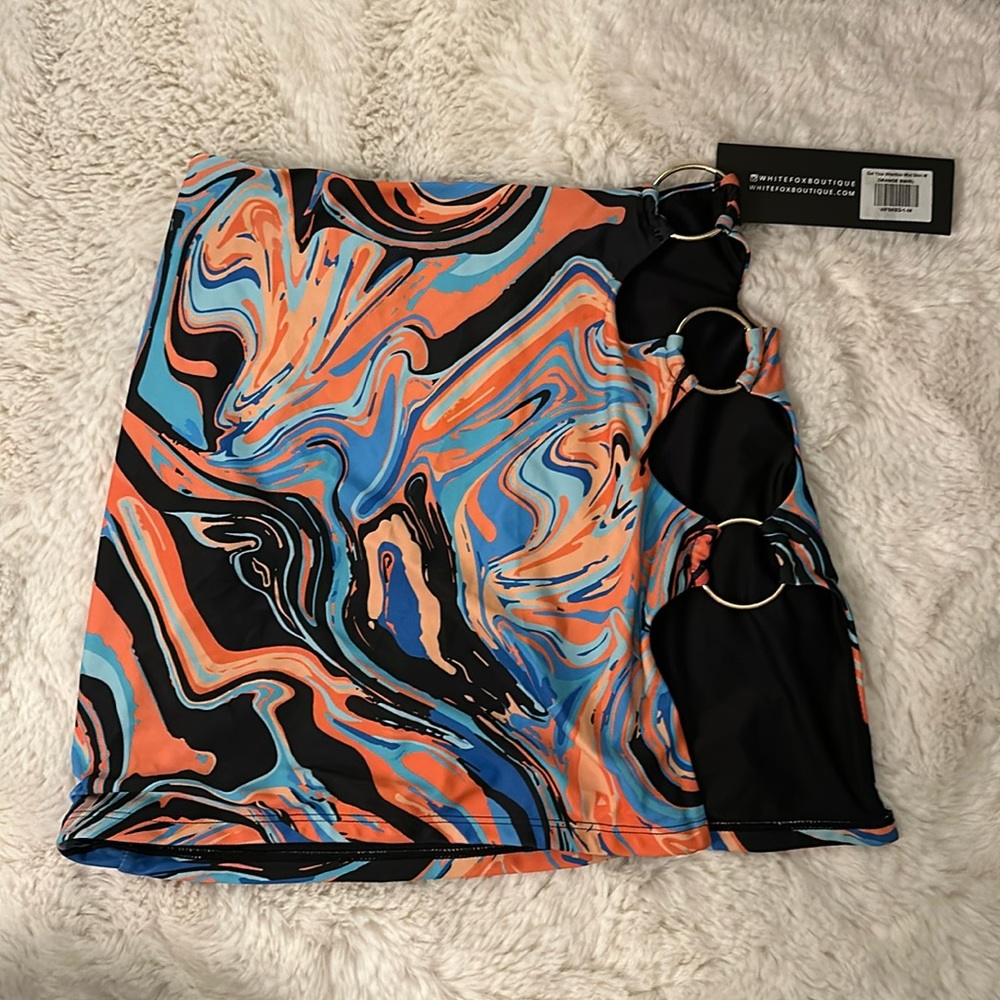 White Fox Swim material mini skirt